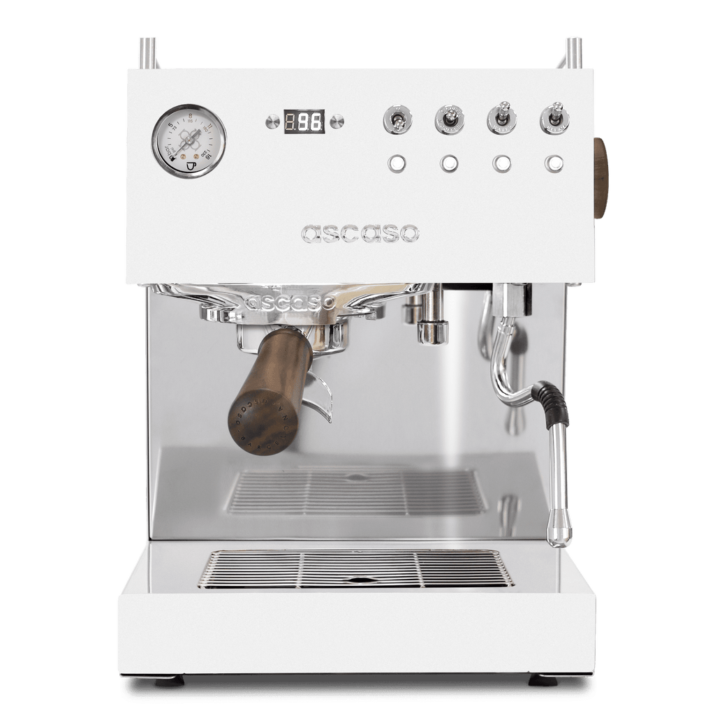 Ascaso Steel DUO PID Espresso Machine – Dual Thermoblock, Programmable, 120V (White)