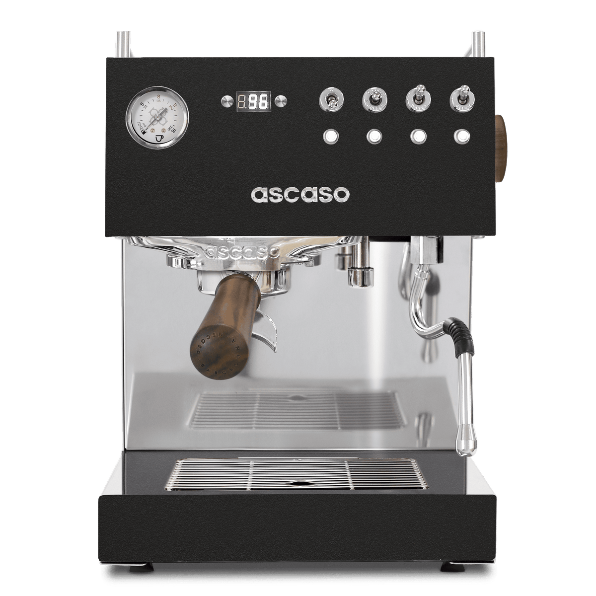 Ascaso Steel DUO PID Espresso Machine – Dual Thermoblock, Programmable, 120V (Black)