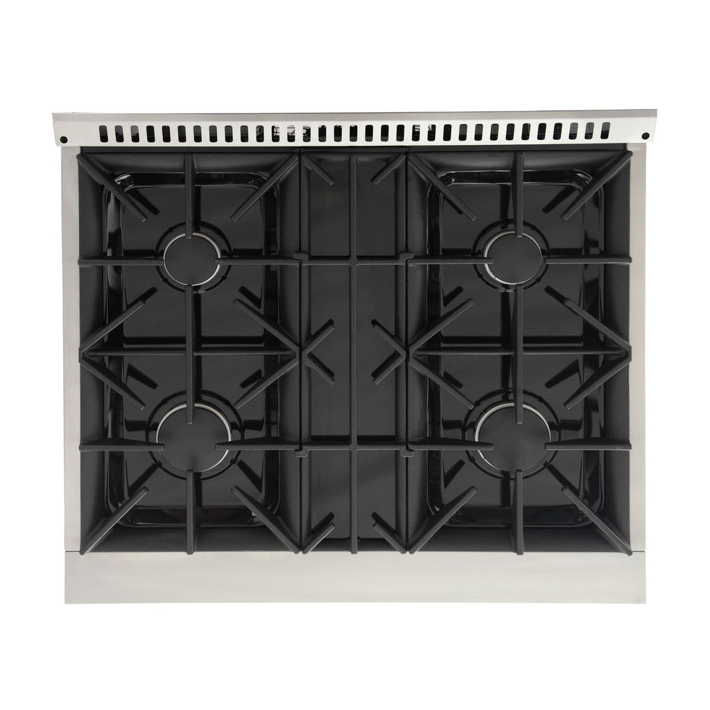 Kucht 30" Gas Range in Stainless Steel with Green Oven Door, KNG301-G