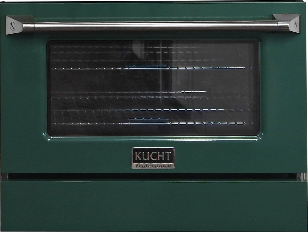 Kucht 36" Gas Range, Stainless Steel with Green Oven Door, KNG361-G