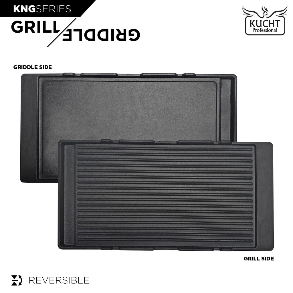 Kucht 48" Gas Range in Stainless Steel, Red Oven Doors, KNG481-R