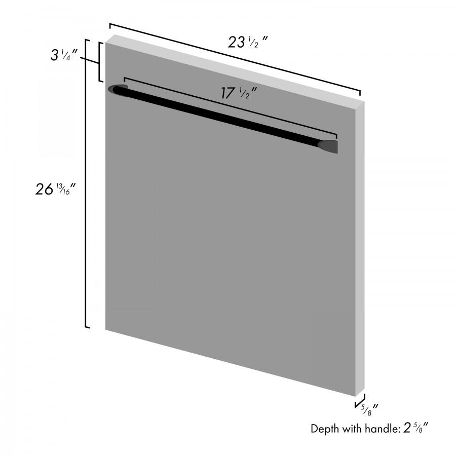 ZLINE 24" Dishwasher in White Matte, Traditional Handle, DW-WM-24