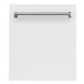 ZLINE 24" Dishwasher in White Matte, Traditional Handle, DW-WM-24