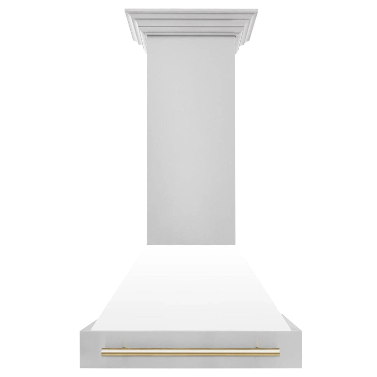 ZLINE 30" Autograph Stainless Wall Range Hood, White, 8654STZ-WM30-G