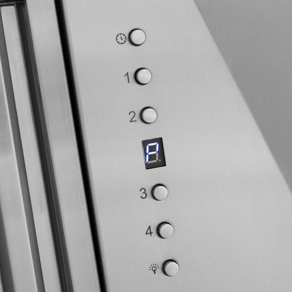ZLINE 30" Autograph Stainless Wall Range Hood, White, 8654STZ-WM30-MB