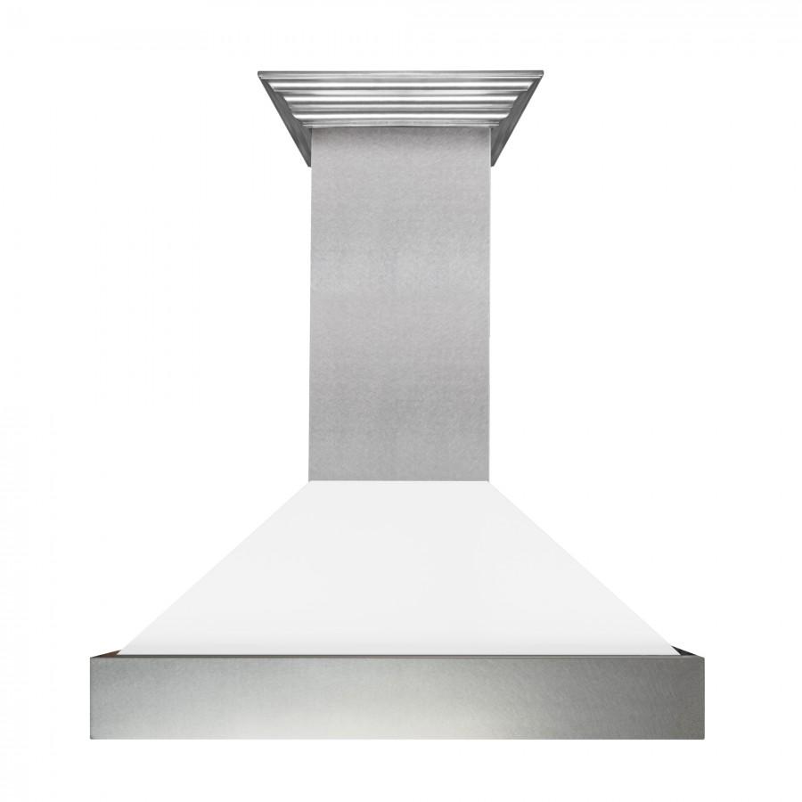 ZLINE 30" Snow Finish Wall Range Hood, White Matte Shell, 8654WM-30