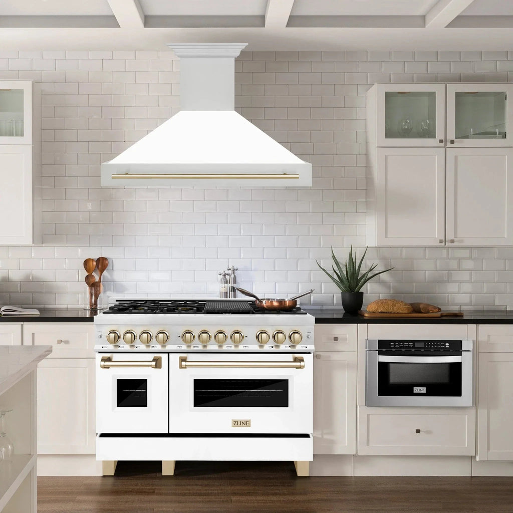ZLINE 48" Autograph Stainless Wall Range Hood, 8654STZ-WM48-G