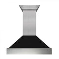 ZLINE 48" Snow Finish Wall Range Hood, Black Matte Shell, 8654BLM-48