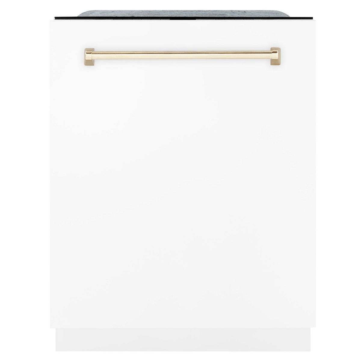 ZLINE Autograph 24" Dishwasher White Door, Gold DWMTZ-WM-24-G